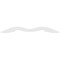 Ekena Millwork Pitch Midway Architectural Grade PVC Gable Pediment, 72"W x 15"H x 1"P (5/12) GPP072X015X100MID - alternate 3